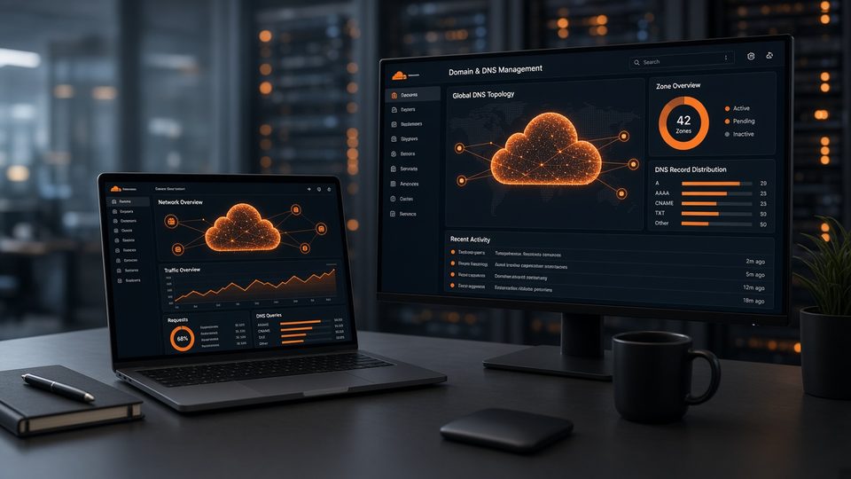 Cloud infrastructure dashboard for domain management